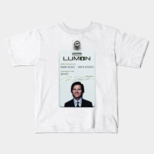 Severance series lumon industries MARK SCOUT Badge fan works graphic design by ironpalette Kids T-Shirt